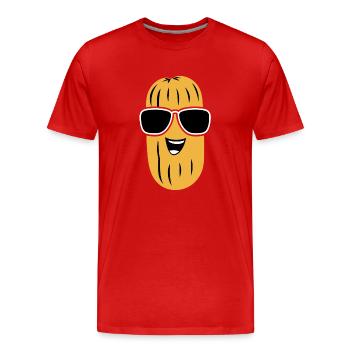 Cacahuètes Humour petite cacahuète - T-shirt bio Premium Homme - rouge - Devant - Damien (186cm)