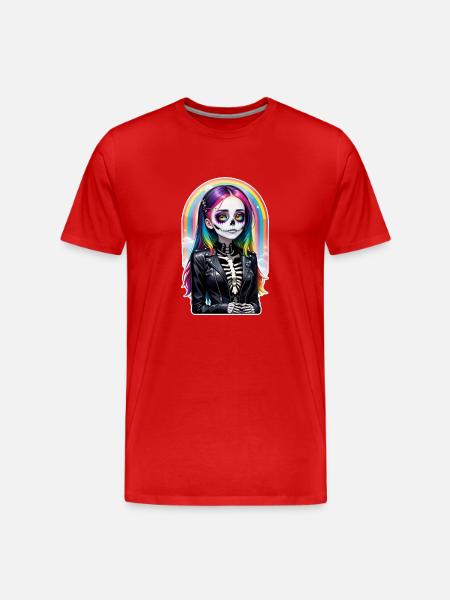 Halloween - Rock & Rainbow - Men's Premium Organic T-Shirt - red