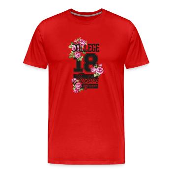 Beautiful female paint art Face colorful woman - Men's Premium Organic T-Shirt - red - Front - Damien (186cm)