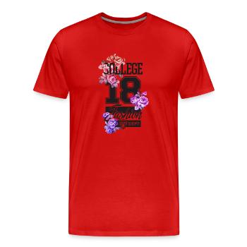 Beautiful female paint art Face colorful woman - Men's Premium Organic T-Shirt - red - Front - Damien (186cm)