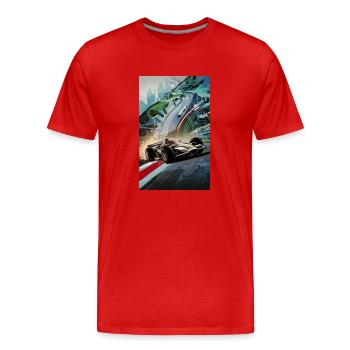 Racecar - Männer Premium Bio T-Shirt - Rot - Vorne - Damien (186cm)