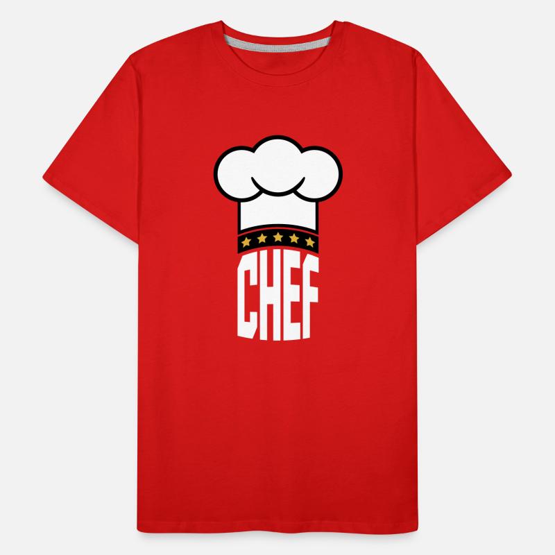 Toque de chef 5 étoiles Le Chef Kitchen Master T-shirt bio Premium Homme