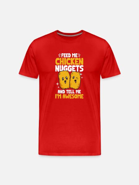 Chicken Nugget Lover Chicken Nuggets - Men's Premium Organic T-Shirt - red