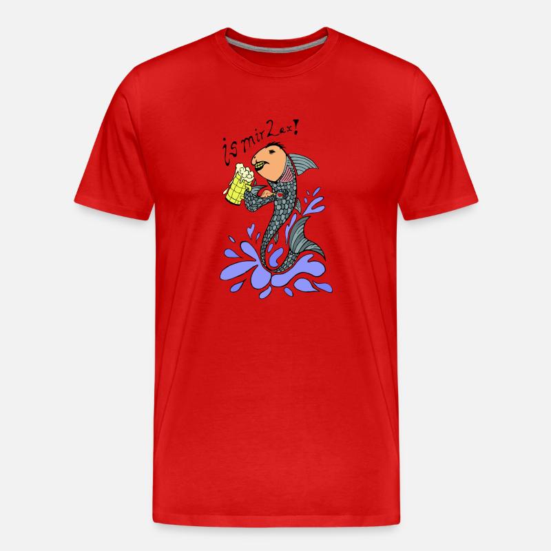 IS MIR LAX - Männer Premium Bio T-Shirt - Rot