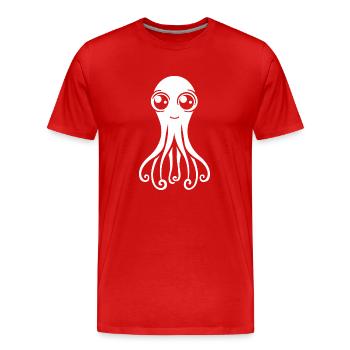Calamar - T-shirt bio Premium Homme - rouge - Devant - Damien (186cm)