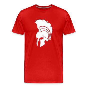 sparta helm - Männer Premium Bio T-Shirt - Rot - Vorne - Damien (186cm)