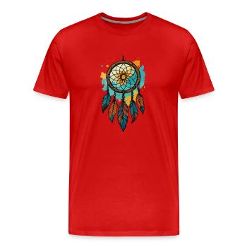 Attrape-rêves - T-shirt bio Premium Homme - rouge - Devant - Damien (186cm)