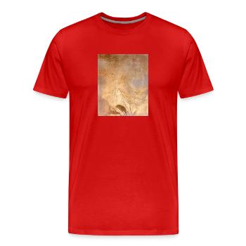 Soleil d'or - T-shirt bio Premium Homme - rouge - Devant - Damien (186cm)