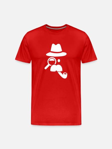 Detective - Men's Premium Organic T-Shirt - red