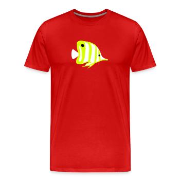 chelmon rostratus vektor - Männer Premium Bio T-Shirt - Rot - Vorne - Damien (186cm)