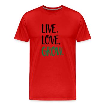 garden - Men's Premium Organic T-Shirt - red - Front - Damien (186cm)