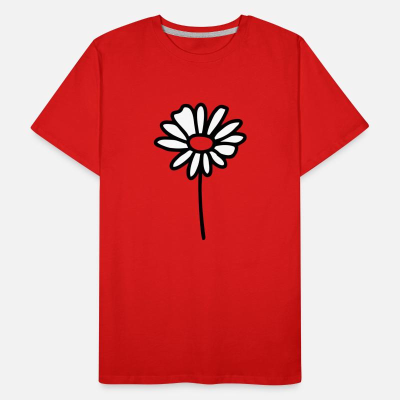 Blume Gänseblümchen - V2 Männer Premium Bio T-Shirt