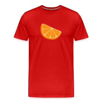 tranche d’orange - T-shirt bio Premium Homme - rouge - Devant - Damien (186cm)