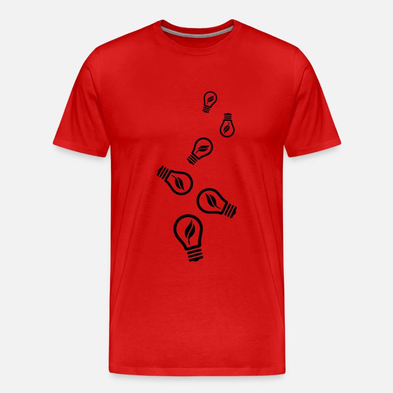 Glühbirne Symbol - Männer Premium Bio T-Shirt - Rot