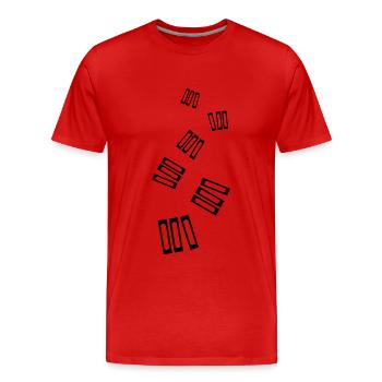Lire des livres - T-shirt bio Premium Homme - rouge - Devant - Damien (186cm)