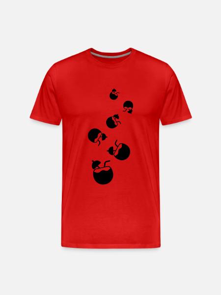 Coconut Icon Icon - Men's Premium Organic T-Shirt - red
