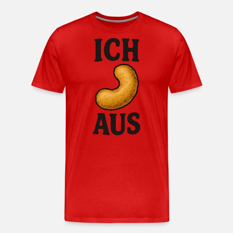 Ich Flip Aus Erdnuss Flips Spruch - Männer Premium Bio T-Shirt - Rot