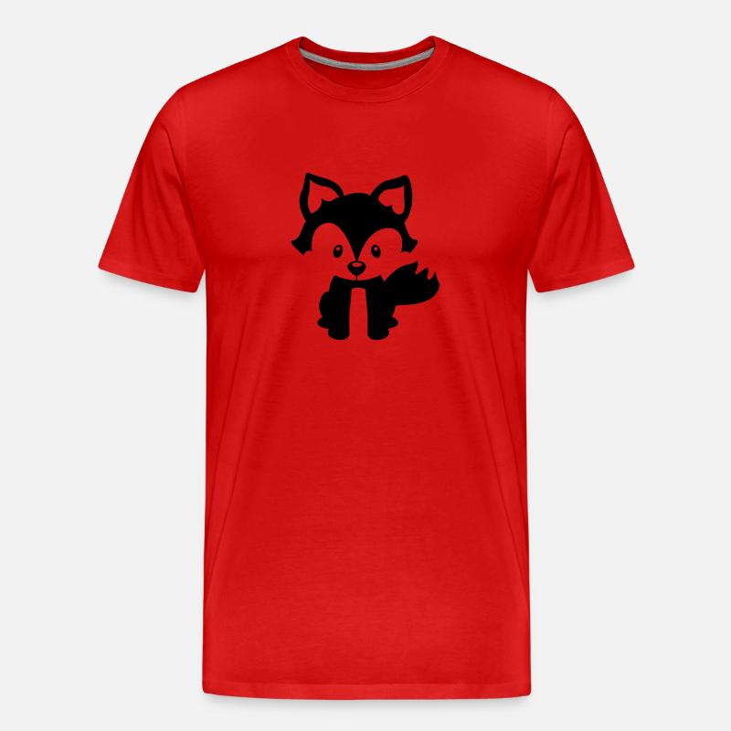 Süßer Fuchs - Männer Premium Bio T-Shirt - Rot