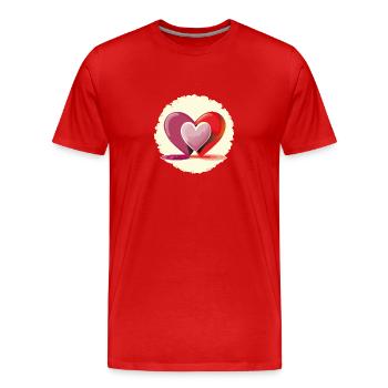 Family - Men's Premium Organic T-Shirt - red - Front - Damien (186cm)