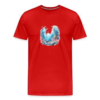Sous-marin - T-shirt bio Premium Homme - rouge - Devant - Damien (186cm)