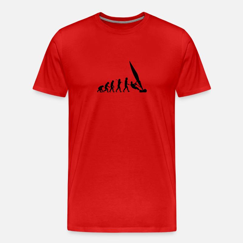 ws01 windsurf evolution - Männer Premium Bio T-Shirt - Rot