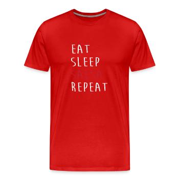 Salsa Dancer Dancer - Men's Premium Organic T-Shirt - red - Front - Damien (186cm)