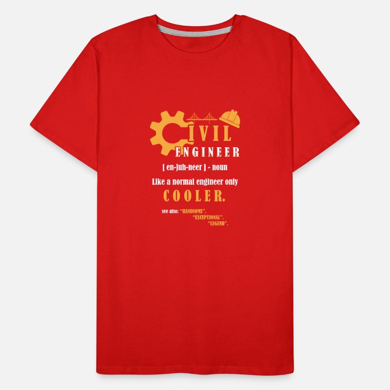 Civil Engineer Construction Site Construction Worker Men's Premium Organic T-Shirt
