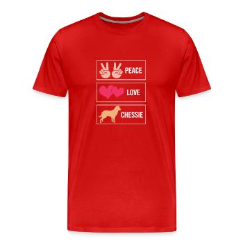 Retriever de la baie de Chesapeake - T-shirt bio Premium Homme - rouge - Devant - Damien (186cm)