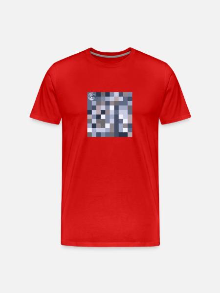 Pi mit Erdkugel - Männer Premium Bio T-Shirt - Rot
