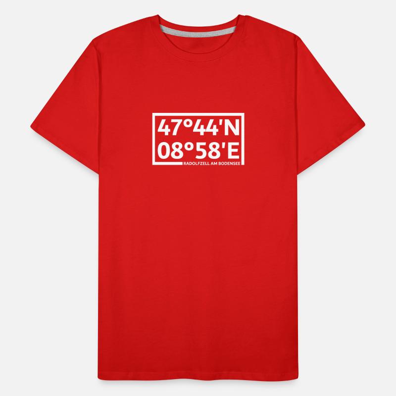 Radolfzell am Bodensee coordinates Men's Premium Organic T-Shirt