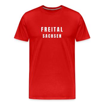 Freital, Saxe - T-shirt bio Premium Homme - rouge - Devant - Damien (186cm)