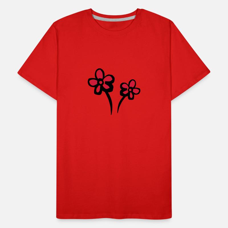 2 fleurs - fleur - V2 T-shirt bio Premium Homme