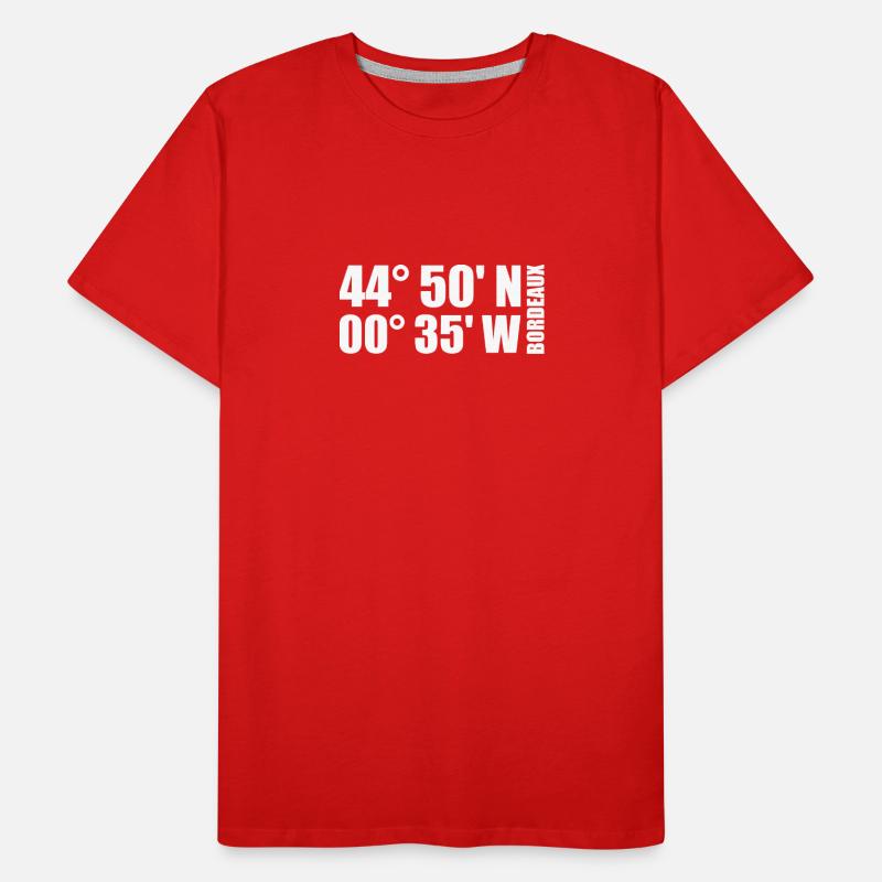 Bordeaux coordinates Men's Premium Organic T-Shirt