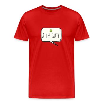 Alles Gute - Männer Premium Bio T-Shirt - Rot - Vorne - Damien (186cm)