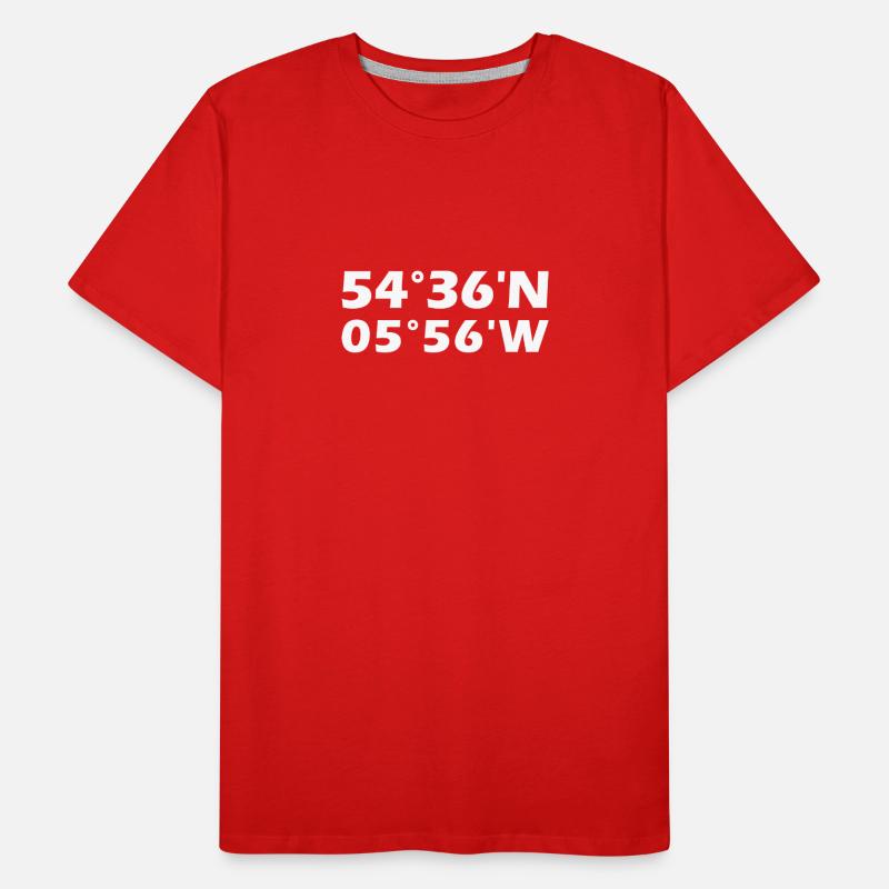 Belfast Coordinates Men's Premium Organic T-Shirt