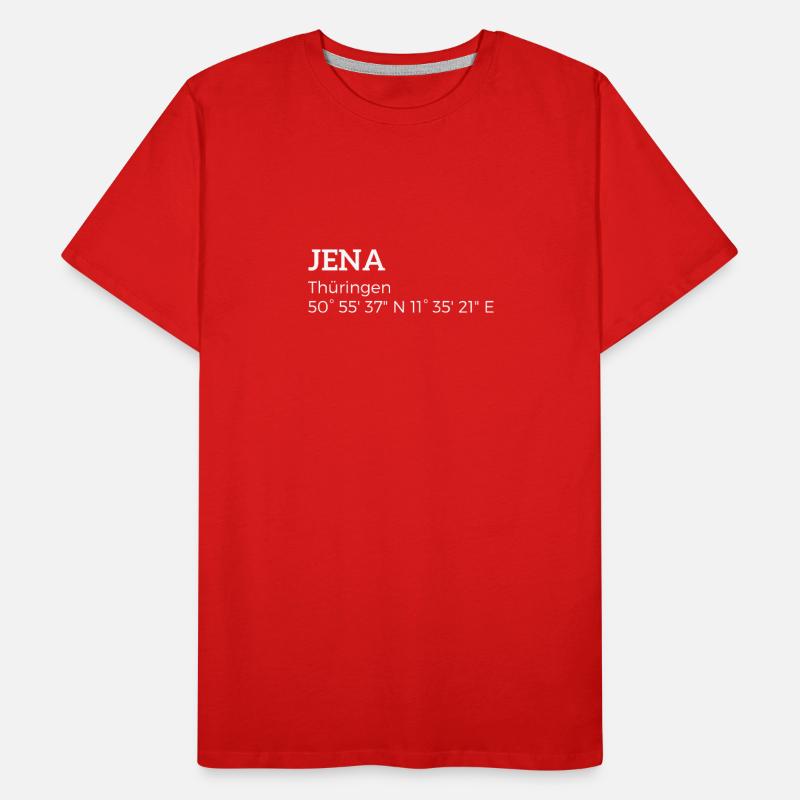 Jena, Thuringia coordinates Men's Premium Organic T-Shirt
