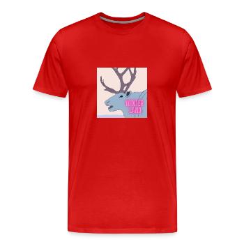 Winter Land - Men's Premium Organic T-Shirt - red - Front - Damien (186cm)