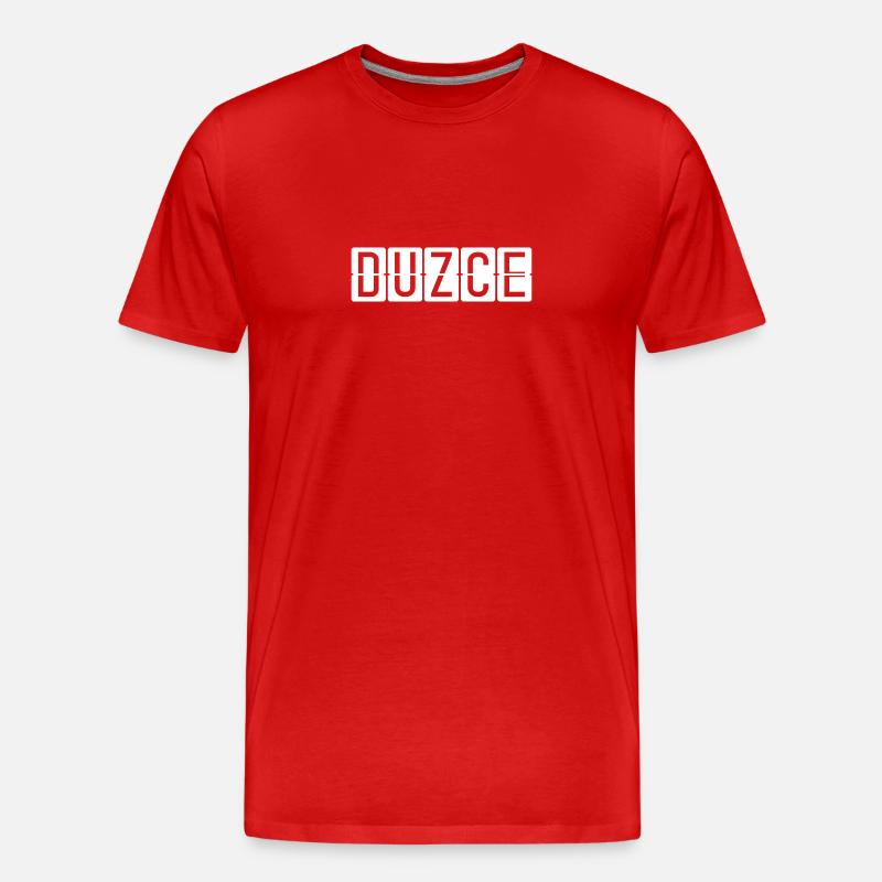 Düzce Flughafentafel - Männer Premium Bio T-Shirt - Rot