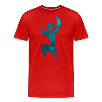 Figurine sauteuse - T-shirt bio Premium Homme - rouge - Devant - Damien (186cm)