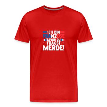 Franzose Französisch Frankreich - Männer Premium Bio T-Shirt - Rot - Vorne - Damien (186cm)