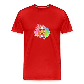 Gans - Männer Premium Bio T-Shirt - Rot - Vorne - Damien (186cm)
