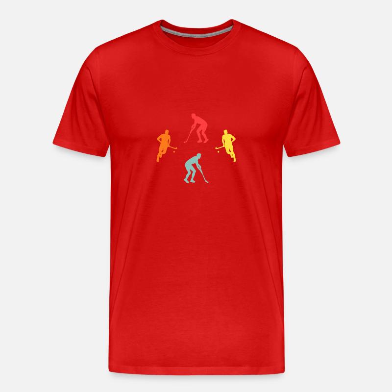 Feldhockeyspieler Evolution Feldhockey - Männer Premium Bio T-Shirt - Rot