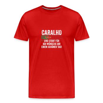 Portuguese Portugal - Men's Premium Organic T-Shirt - red - Front - Damien (186cm)