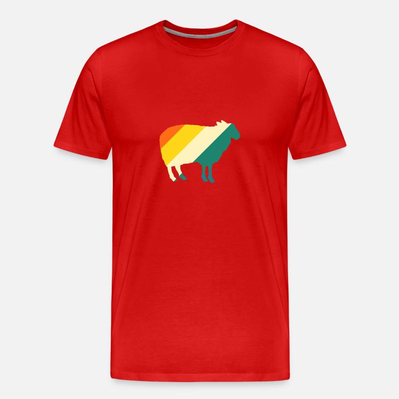 Schäfer Schaf - Männer Premium Bio T-Shirt - Rot