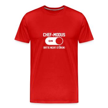 Team Leader Group Leader Team Leader Head of Department - Men's Premium Organic T-Shirt - red - Front - Damien (186cm)