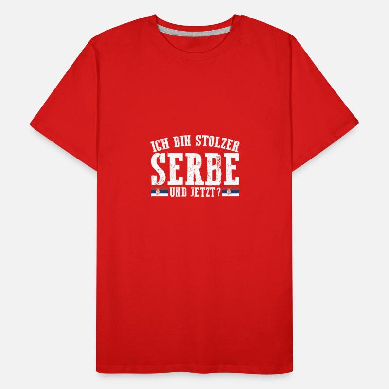 Serbe Serbe Serbie T-shirt bio Premium Homme