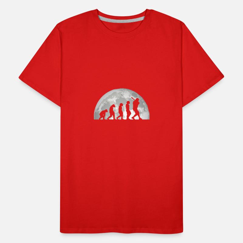 Baseballspieler Evolution Baseball Männer Premium Bio T-Shirt