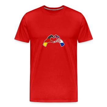 Croates Croates Croates Hrvatska Allemagne Croatie - T-shirt bio Premium Homme - rouge - Devant - Damien (186cm)