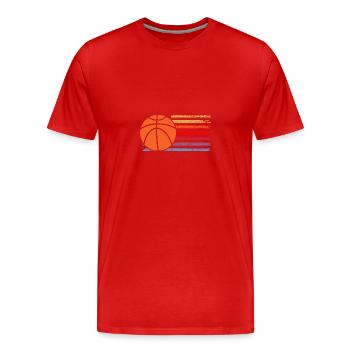 Basketballspieler Basketball - Männer Premium Bio T-Shirt - Rot - Vorne - Damien (186cm)