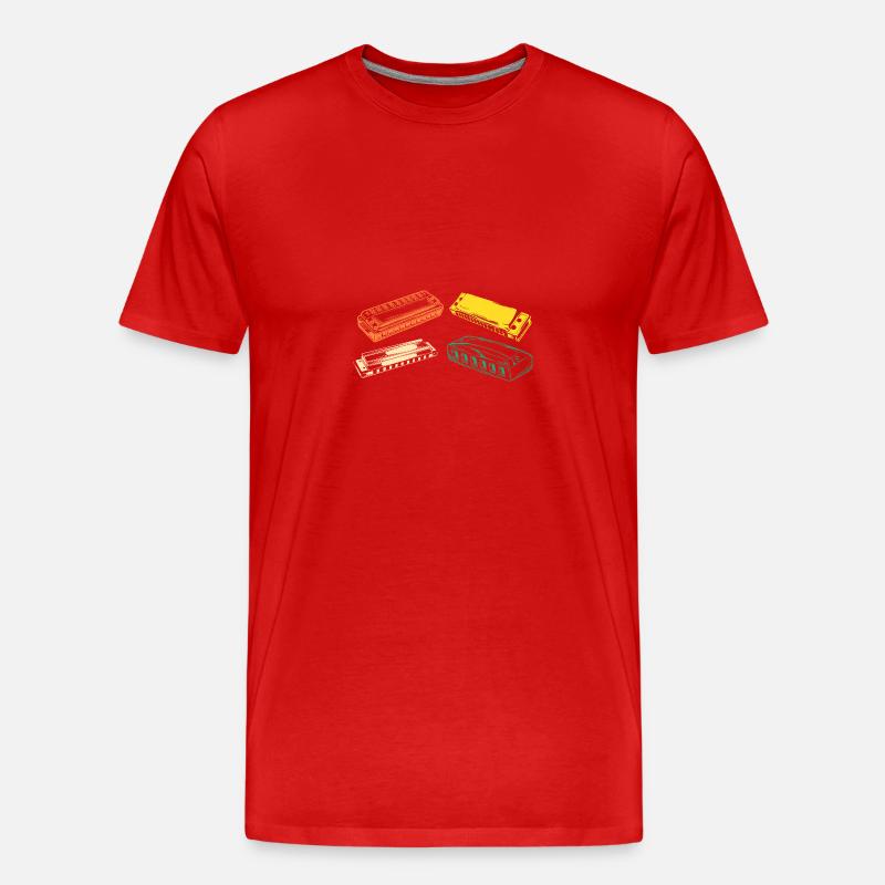 Harmonica Evolution Harmonica - Men's Premium Organic T-Shirt - red